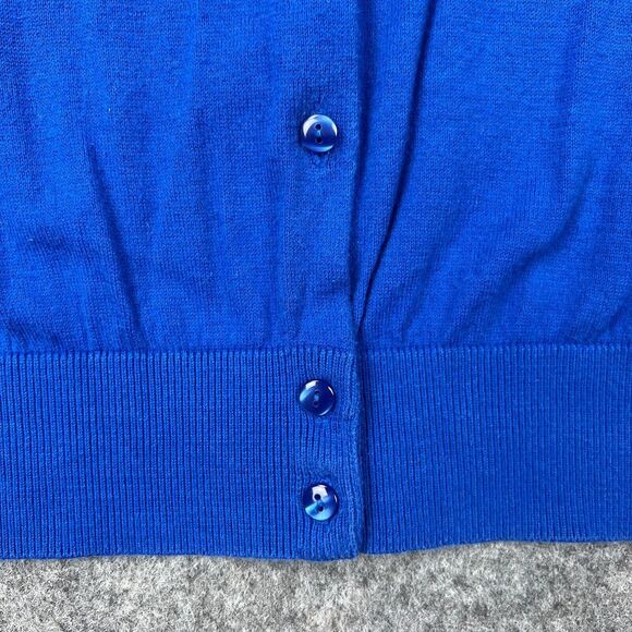 J Crew Sweater Womens Small Blue Clare Cardigan Button Up Long Sleeve Cotton - Picture 5 of 11